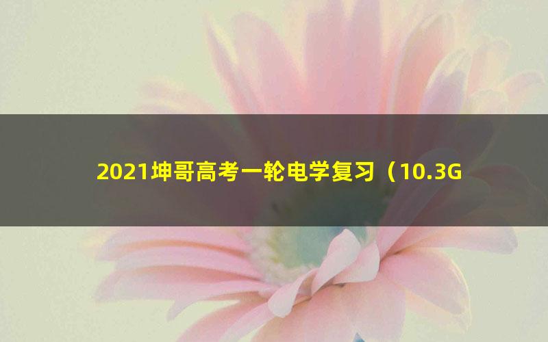 2021坤哥高考一轮电学复习（10.3G标清视频）