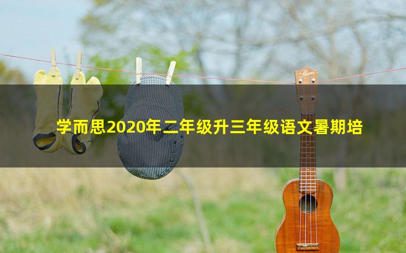 学而思2020年二年级升三年级语文暑期培优班（勤思在线-黄思琪）（高清视频）