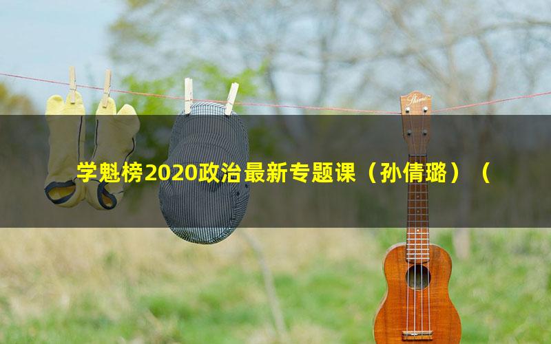 学魁榜2020政治最新专题课（孙倩璐）（21节课）（超清视频）