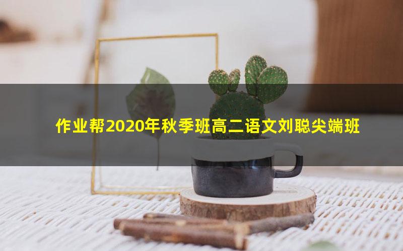 作业帮2020年秋季班高二语文刘聪尖端班（1080超清视频）