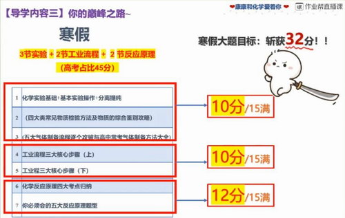 2020作业帮化学五木寒假班（985清北班）（高清视频）