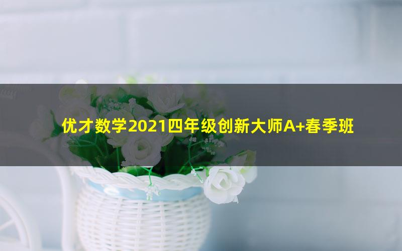 优才数学2021四年级创新大师A+春季班（完结）