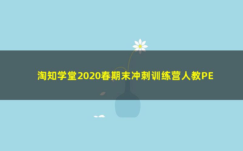 淘知学堂2020春期末冲刺训练营人教PEP英语五年级（下）（960×540视频）