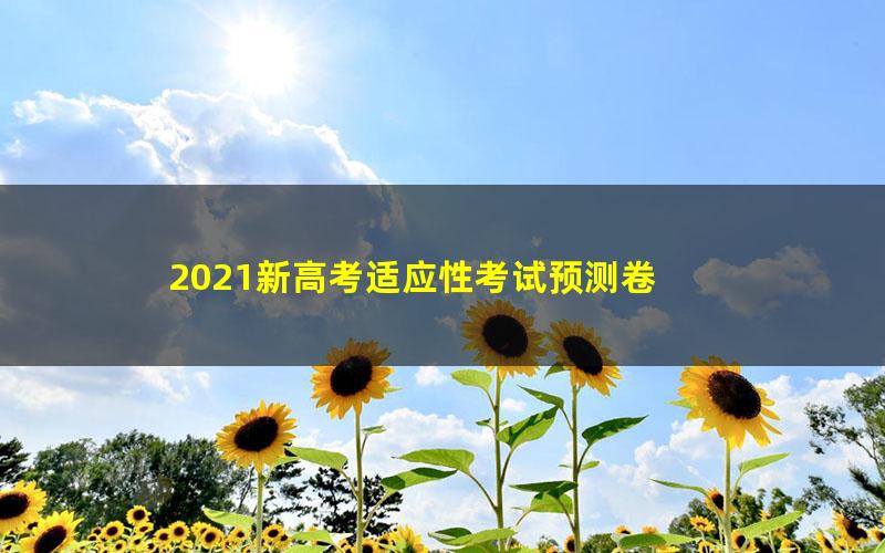 2021新高考适应性考试预测卷 