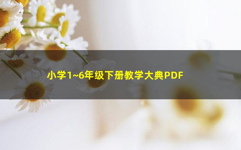 小学1~6年级下册教学大典PDF 