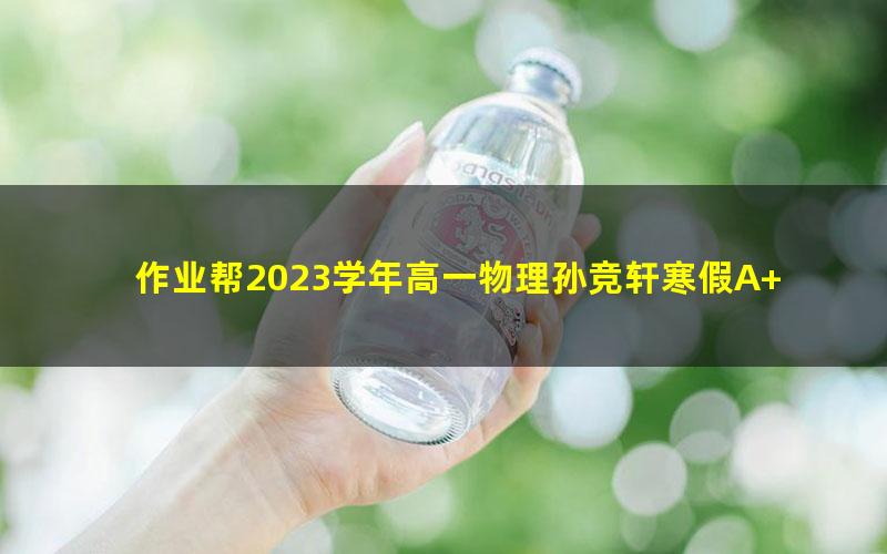 作业帮2023学年高一物理孙竞轩寒假A+班 