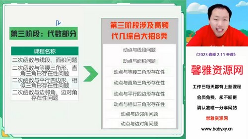 2023中考初三数学阚红乾春季尖端班（9.94G高清视频）