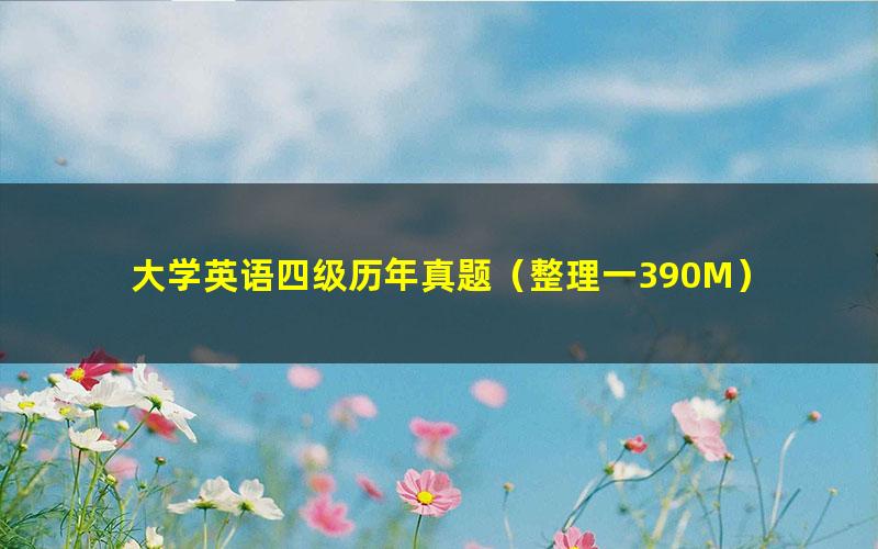 大学英语四级历年真题（整理一390M）