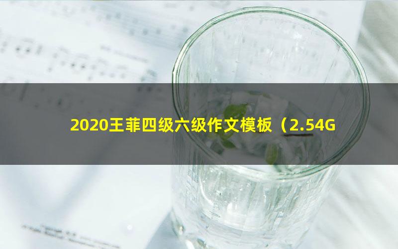 2020王菲四级六级作文模板（2.54G标清视频）