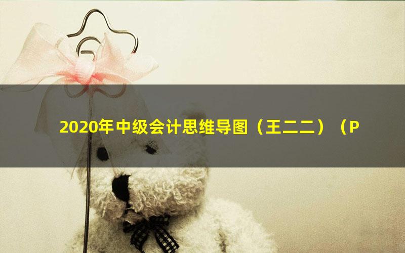 2020年中级会计思维导图（王二二）（PDF打包）