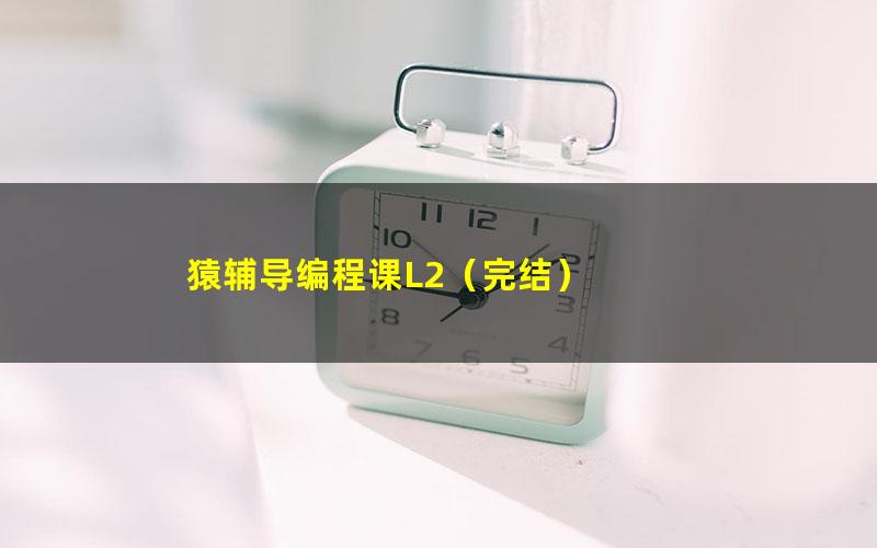 猿辅导编程课L2（完结）