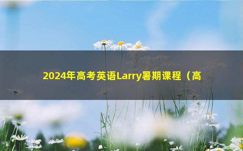 2024年高考英语Larry暑期课程（高三）（13.9G高清视频）