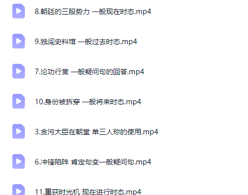 小学英语语法课程 SAM老师11节课讲动词语法