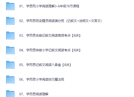 学而思 阅读理解合集【阅读满分班】【技巧魔法班】（夸克）