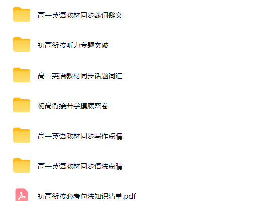 高一英语同步甄选资料