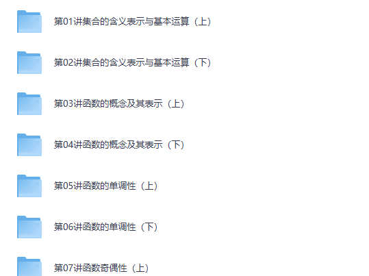 《学而思精讲系列之人教版高中数学》视频教程+PDF讲义 全60课（夸克网盘）