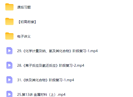 2027高中高一化学 李政 暑假班