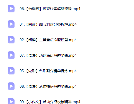 2027高三高考英语 王赞 一轮暑假班