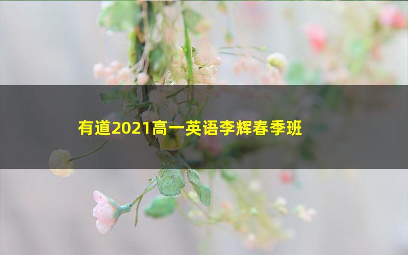 有道2021高一英语李辉春季班 