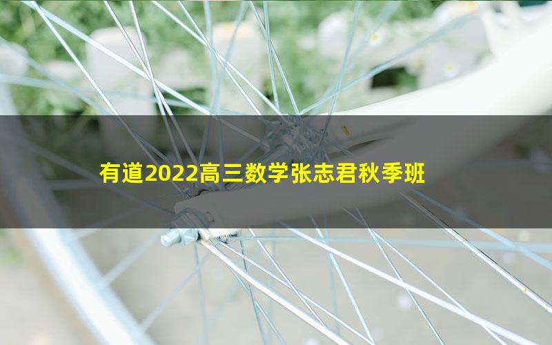 有道2022高三数学张志君秋季班 