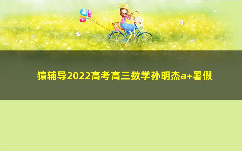 猿辅导2022高考高三数学孙明杰a+暑假班（完结）（18.7G高清视频）