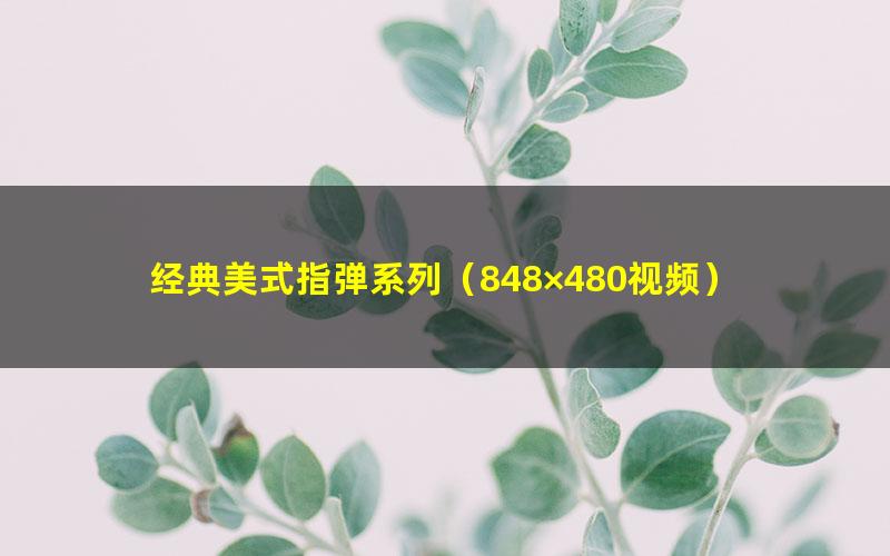 经典美式指弹系列（848×480视频）