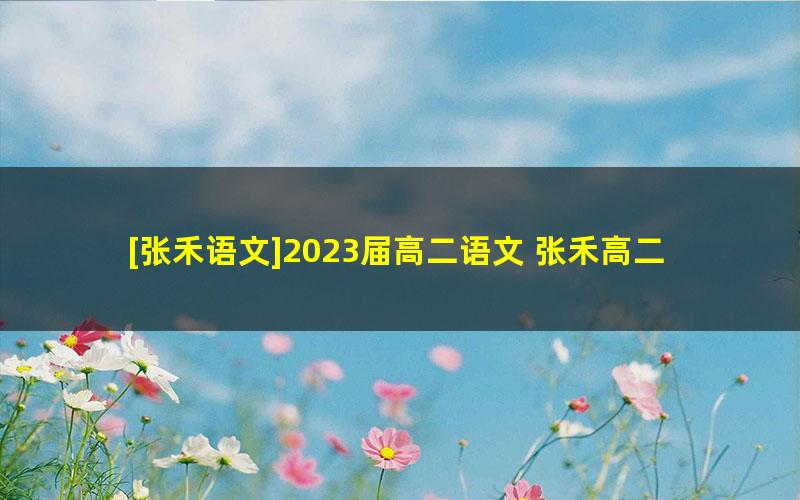 [张禾语文]2023届高二语文 张禾高二语文系统班-2022年暑假班