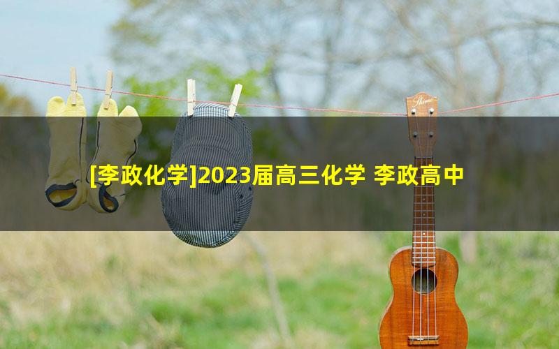 [李政化学]2023届高三化学 李政高中有机化学强效逆袭班