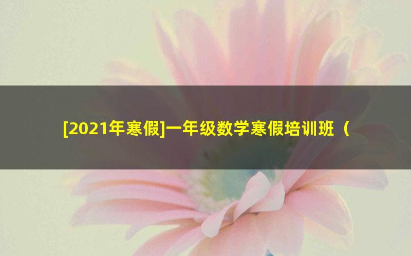 [2021年寒假]一年级数学寒假培训班（勤思在线-何俞霖）