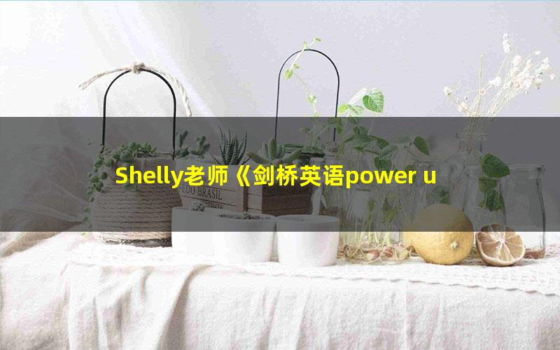 Shelly老师《剑桥英语power up LeveL 2精讲课》