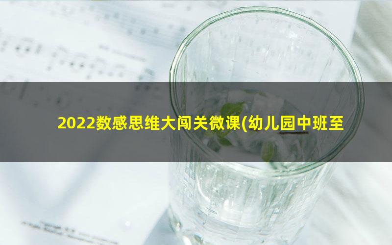 2022数感思维大闯关微课(幼儿园中班至小学六年级)