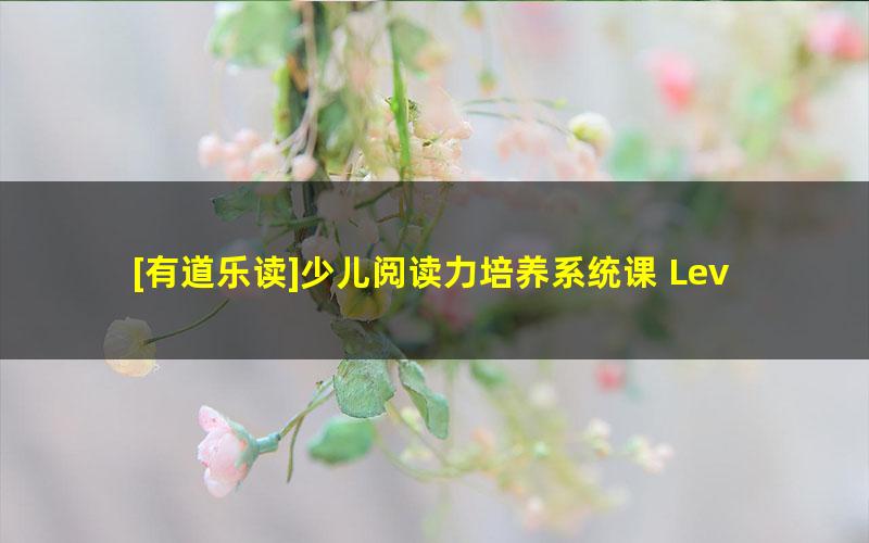 [有道乐读]少儿阅读力培养系统课 Level2（3-6岁）