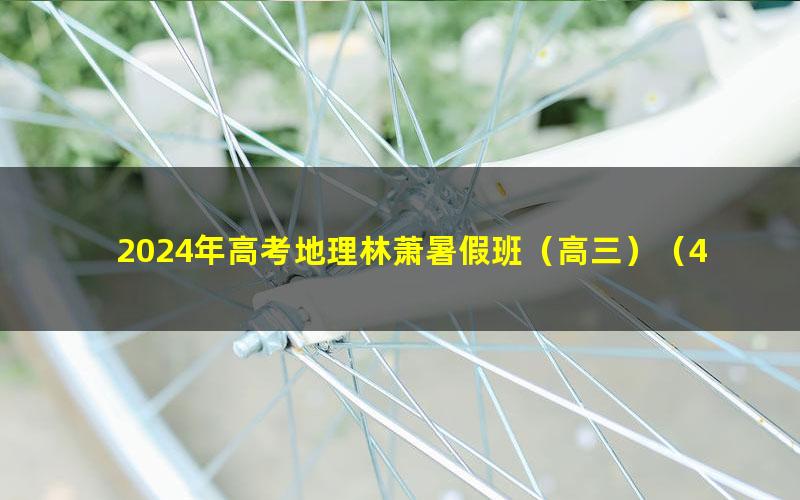 2024年高考地理林萧暑假班（高三）（4.34G高清视频）