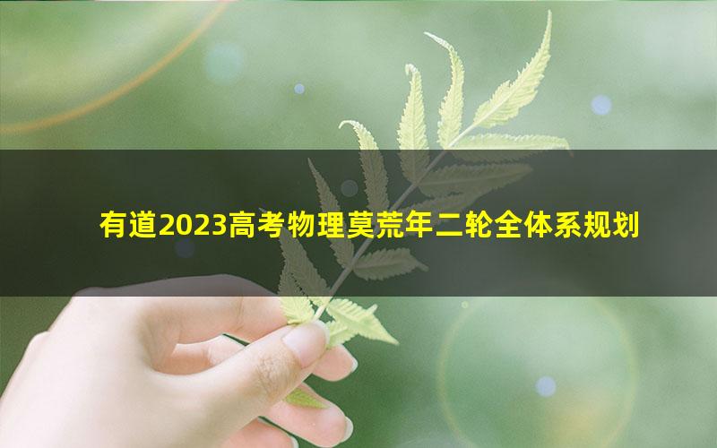 有道2023高考物理莫荒年二轮全体系规划学习卡（知识视频）（高三）（28.4G高清视频）